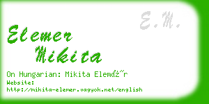 elemer mikita business card
